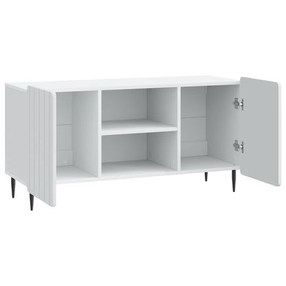 TV-kast Wit 102 x 34,5 x 52 cm Bewerkt hout
