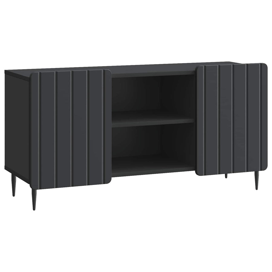 TV-kast Zwart 102 x 34,5 x 52 cm Bewerkt hout