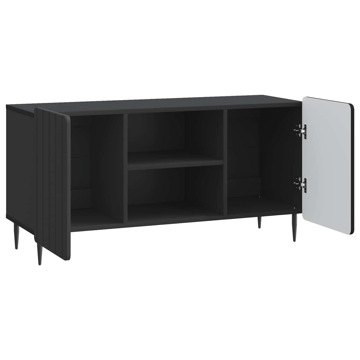 TV-kast Zwart 102 x 34,5 x 52 cm Bewerkt hout