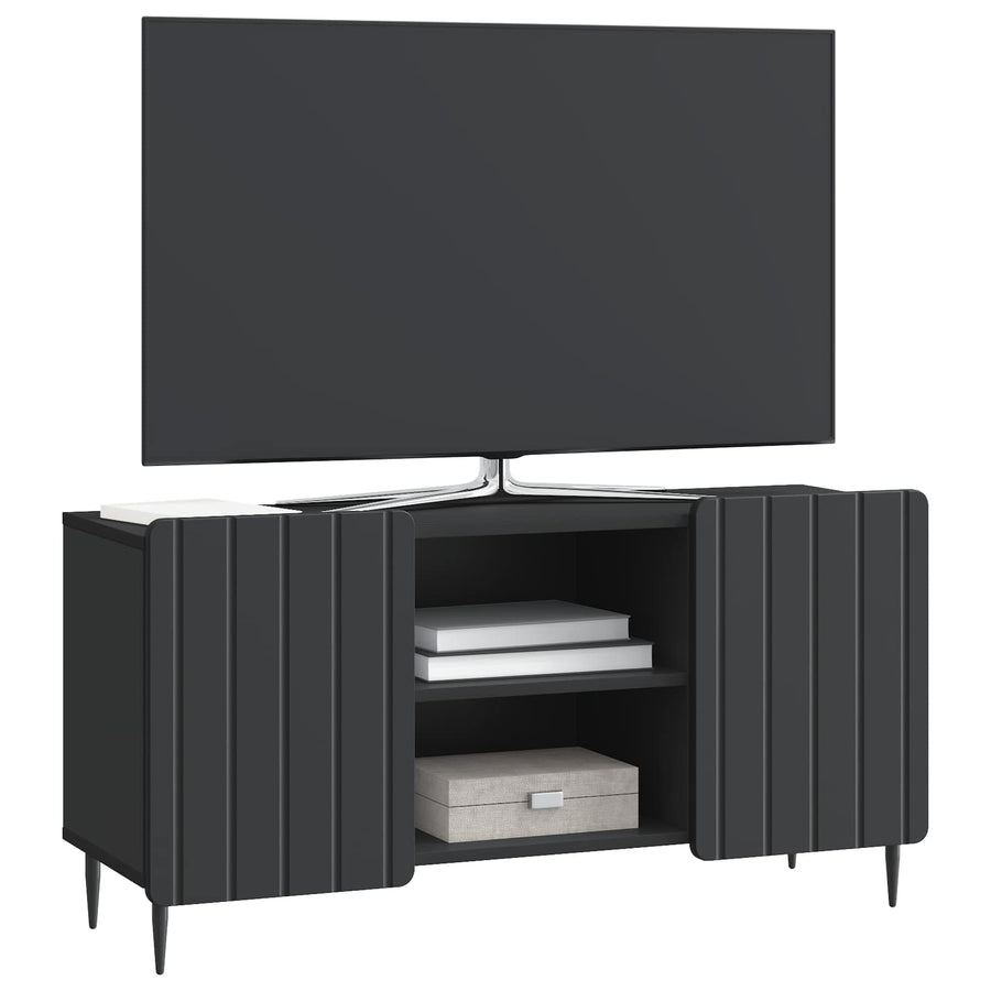 TV-kast Zwart 102 x 34,5 x 52 cm Bewerkt hout