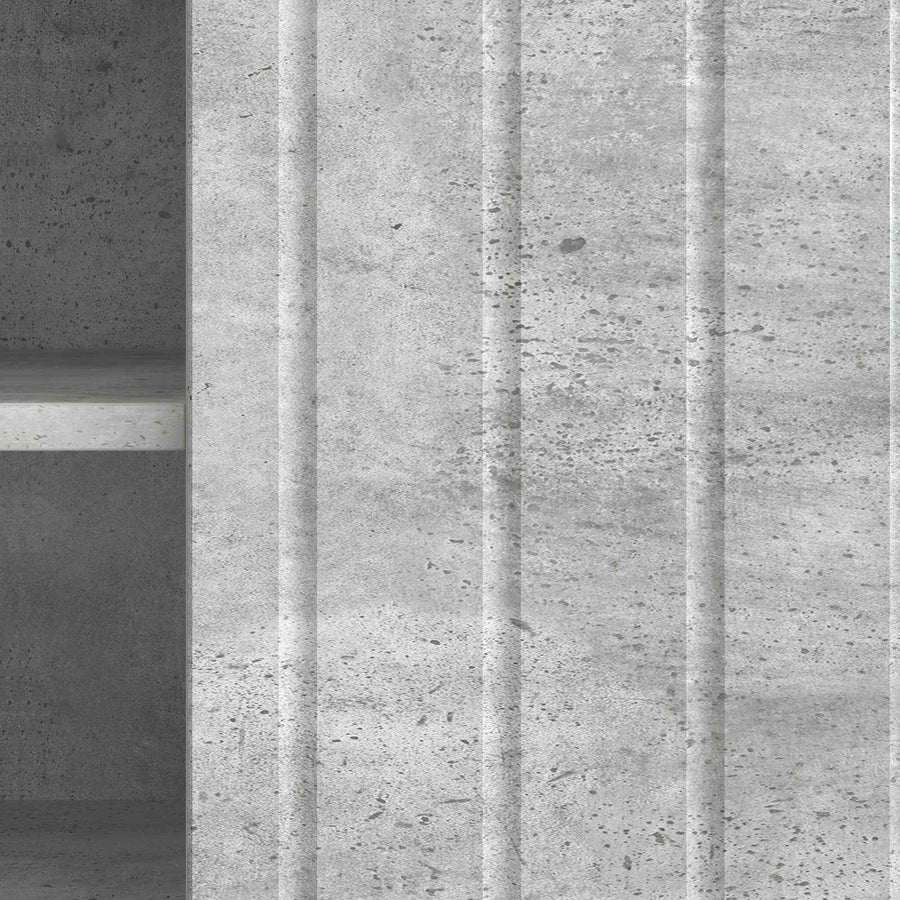 TV-kast Betongrijs 102 x 34,5 x 52 cm Bewerkt hout