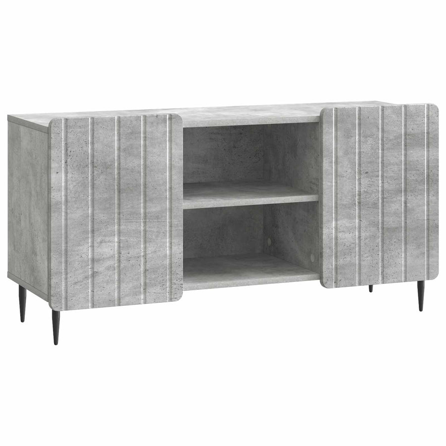 TV-kast Betongrijs 102 x 34,5 x 52 cm Bewerkt hout