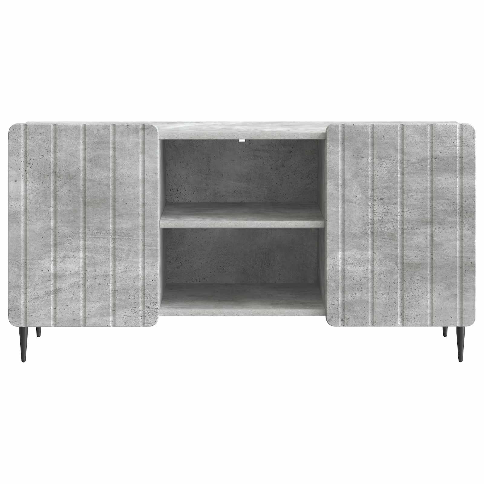 TV-kast Betongrijs 102 x 34,5 x 52 cm Bewerkt hout