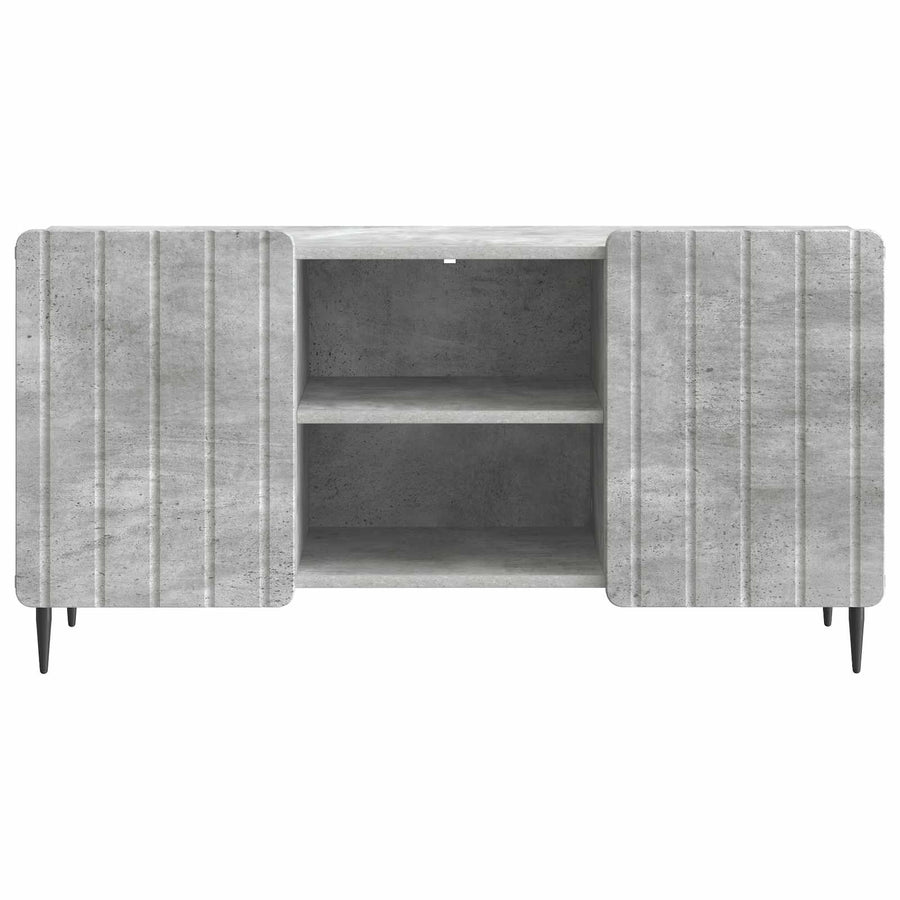 TV-kast Betongrijs 102 x 34,5 x 52 cm Bewerkt hout