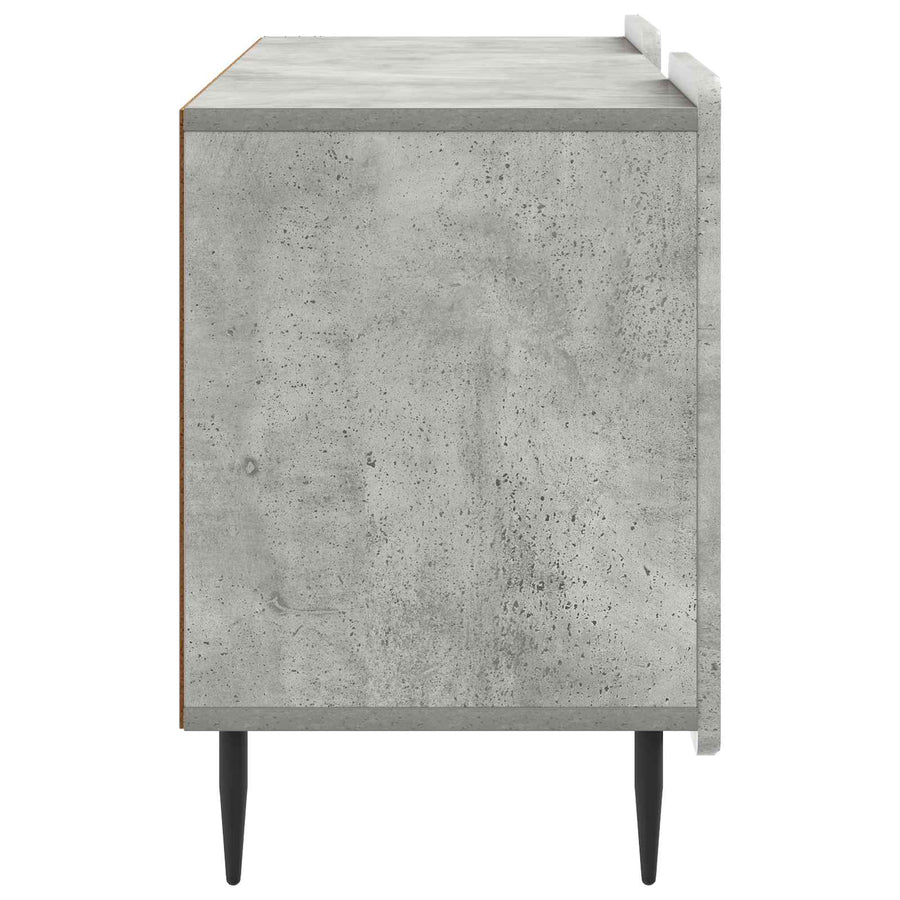 TV-kast Betongrijs 102 x 34,5 x 52 cm Bewerkt hout
