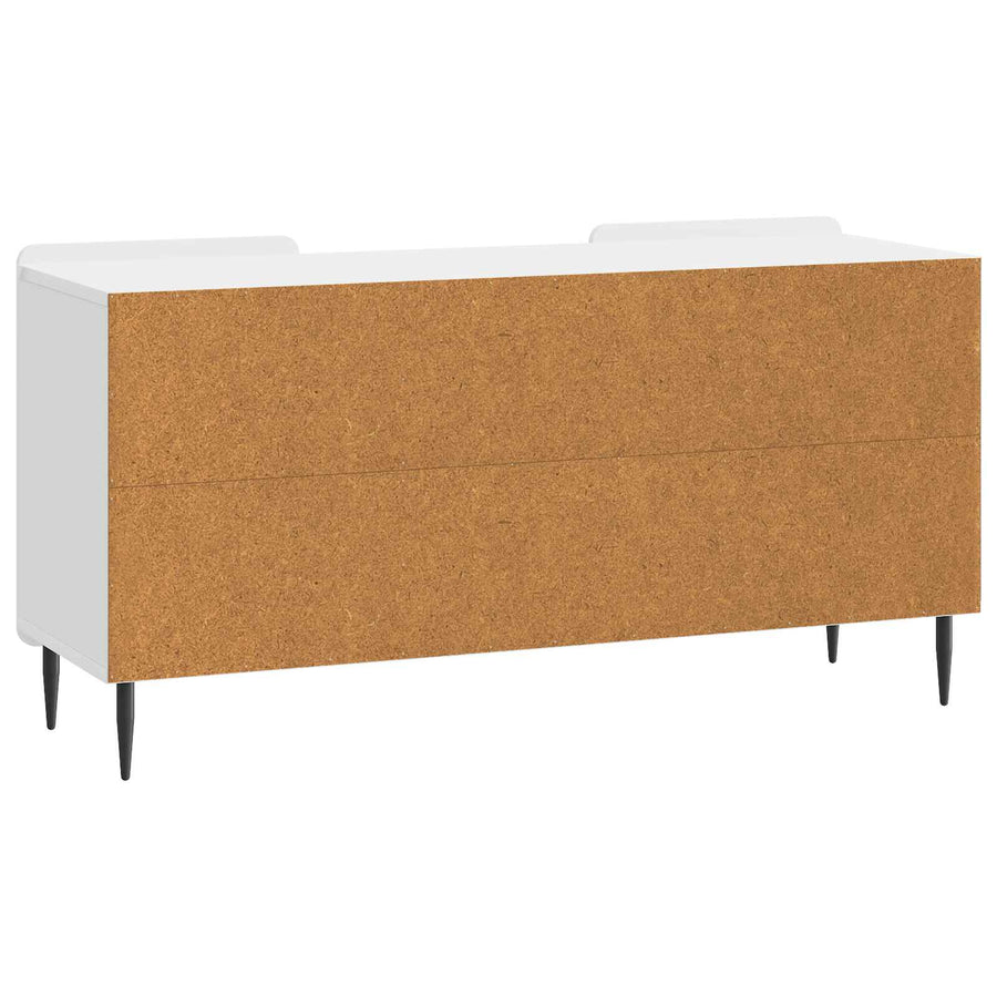 TV-kast Hoogglans Wit 102 x 34,5 x 52 cm Bewerkt hout