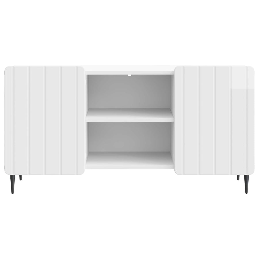 TV-kast Hoogglans Wit 102 x 34,5 x 52 cm Bewerkt hout