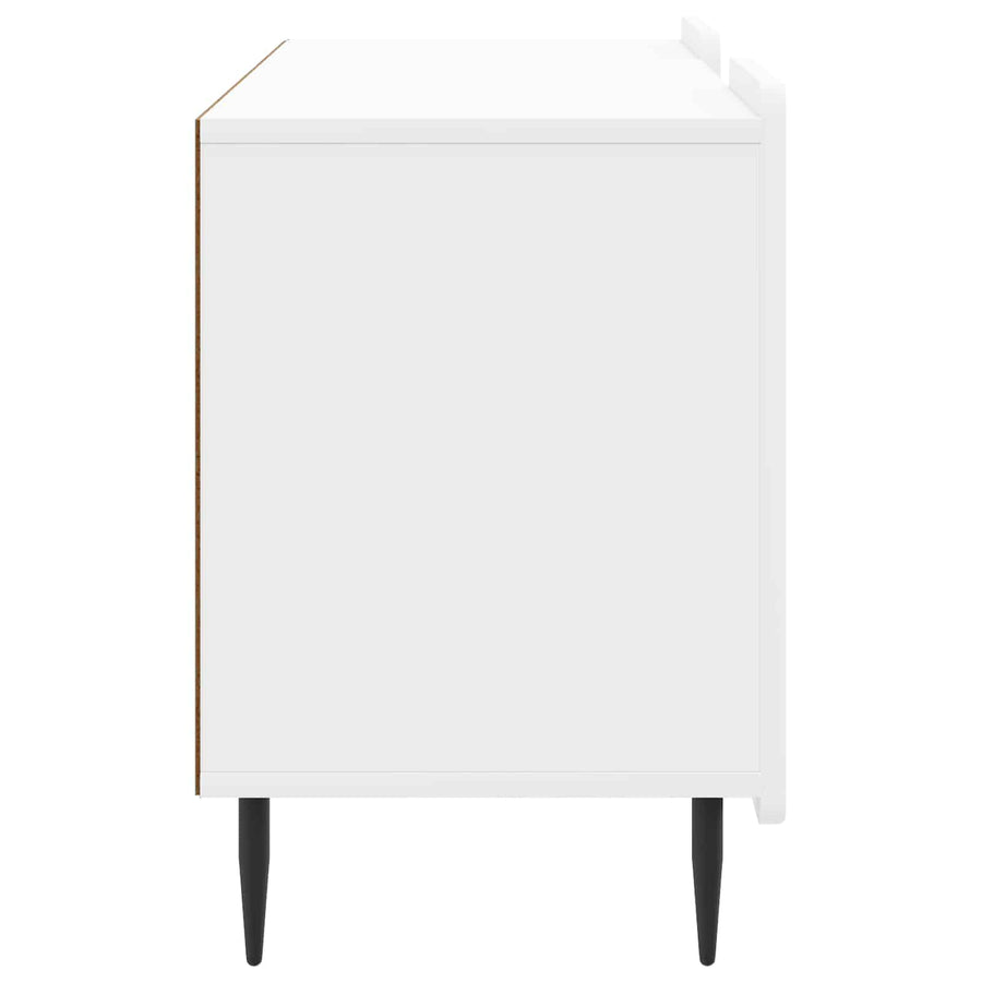 TV-kast Hoogglans Wit 102 x 34,5 x 52 cm Bewerkt hout