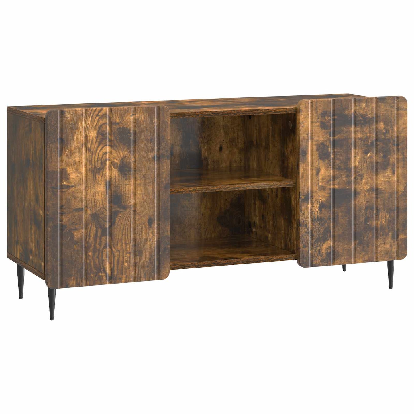 TV-kast Gerookt eiken 102 x 34,5 x 52 cm Bewerkt hout