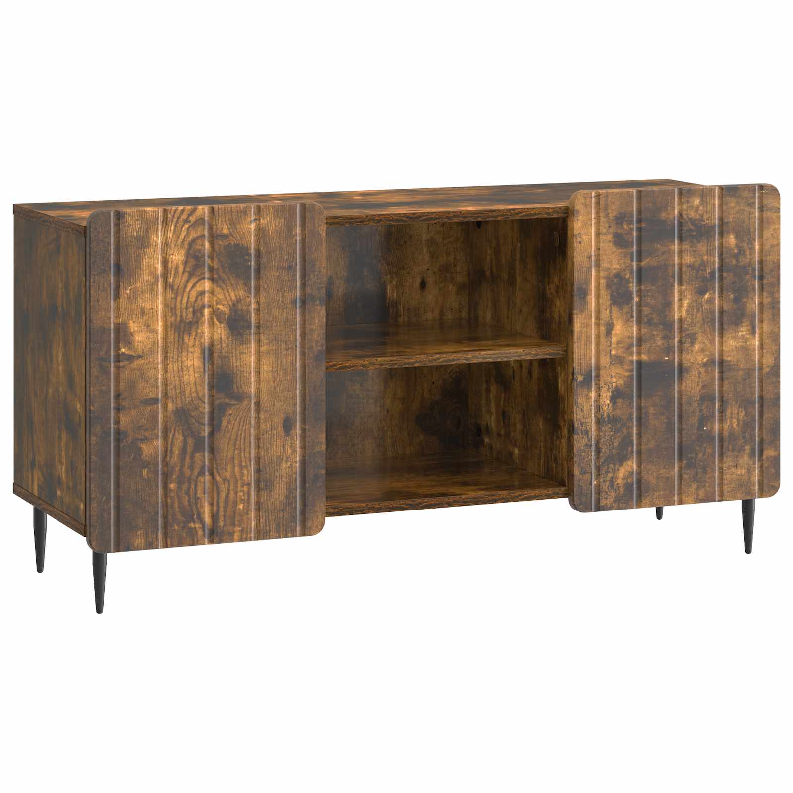 TV-kast Gerookt eiken 102 x 34,5 x 52 cm Bewerkt hout