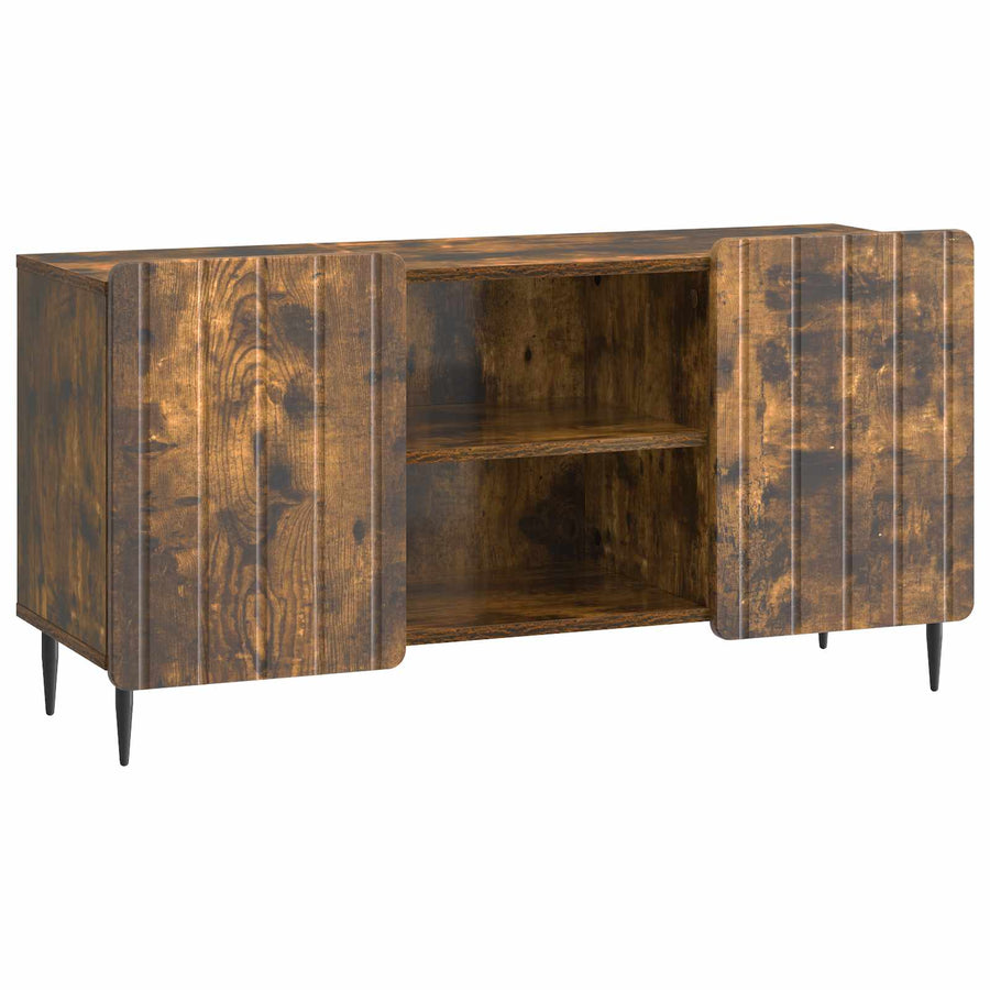TV-kast Gerookt eiken 102 x 34,5 x 52 cm Bewerkt hout