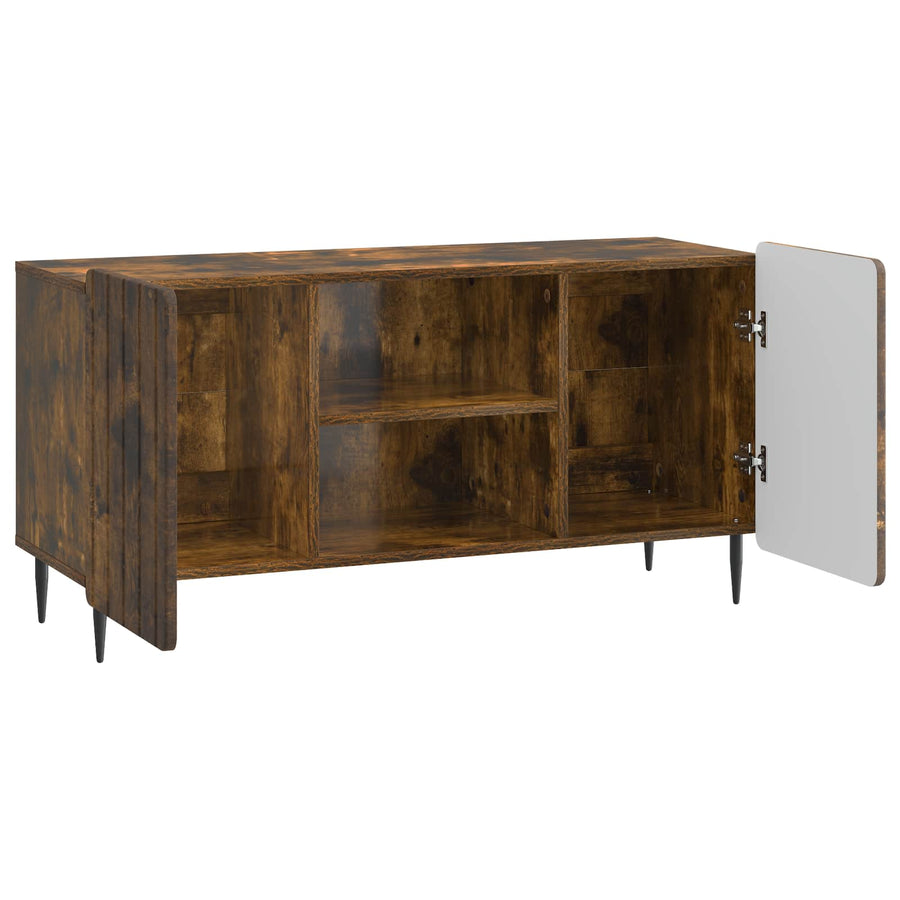 TV-kast Gerookt eiken 102 x 34,5 x 52 cm Bewerkt hout