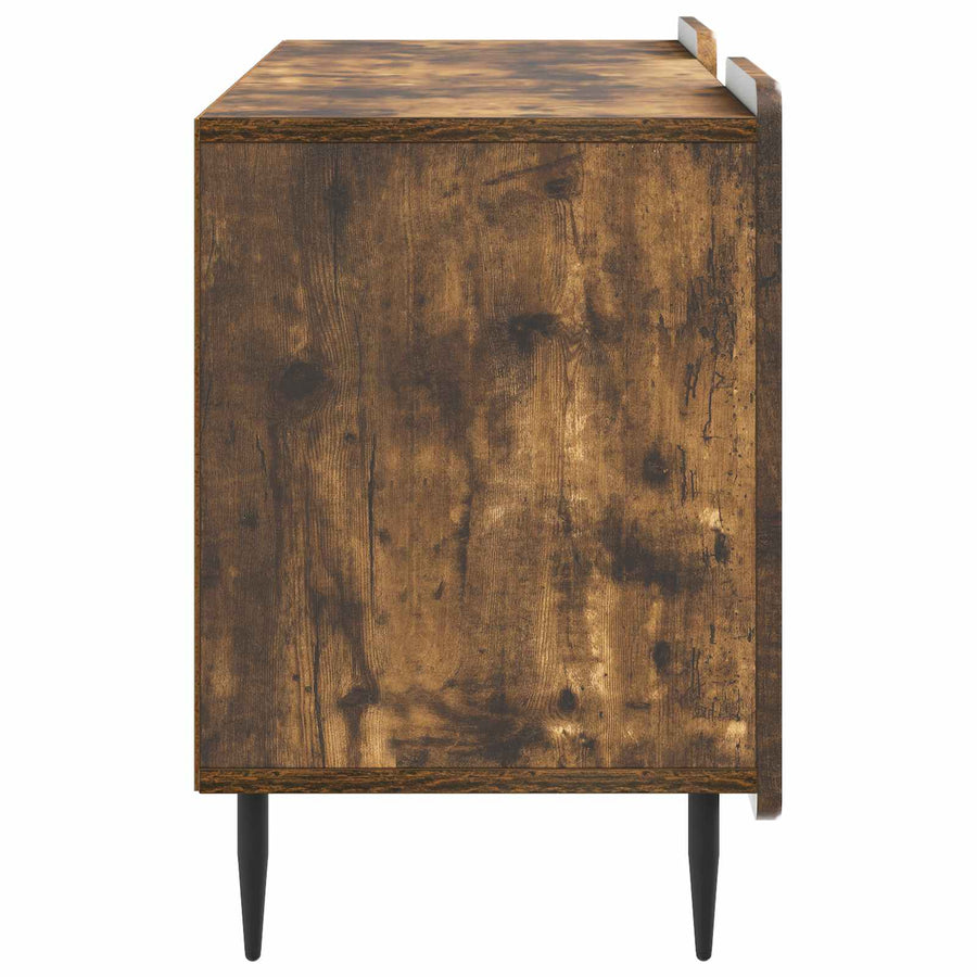 TV-kast Gerookt eiken 102 x 34,5 x 52 cm Bewerkt hout