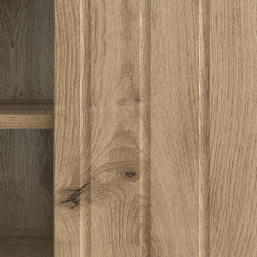 TV-kast Artisanaal eiken 102 x 34,5 x 52 cm Bewerkt hout