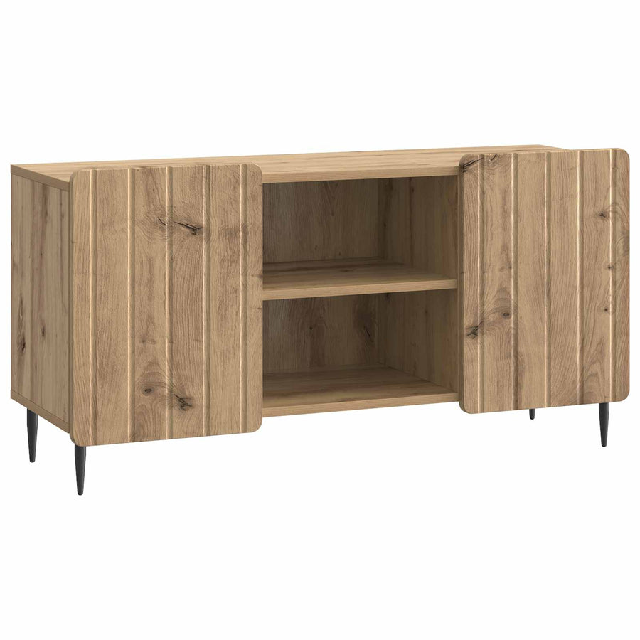 TV-kast Artisanaal eiken 102 x 34,5 x 52 cm Bewerkt hout