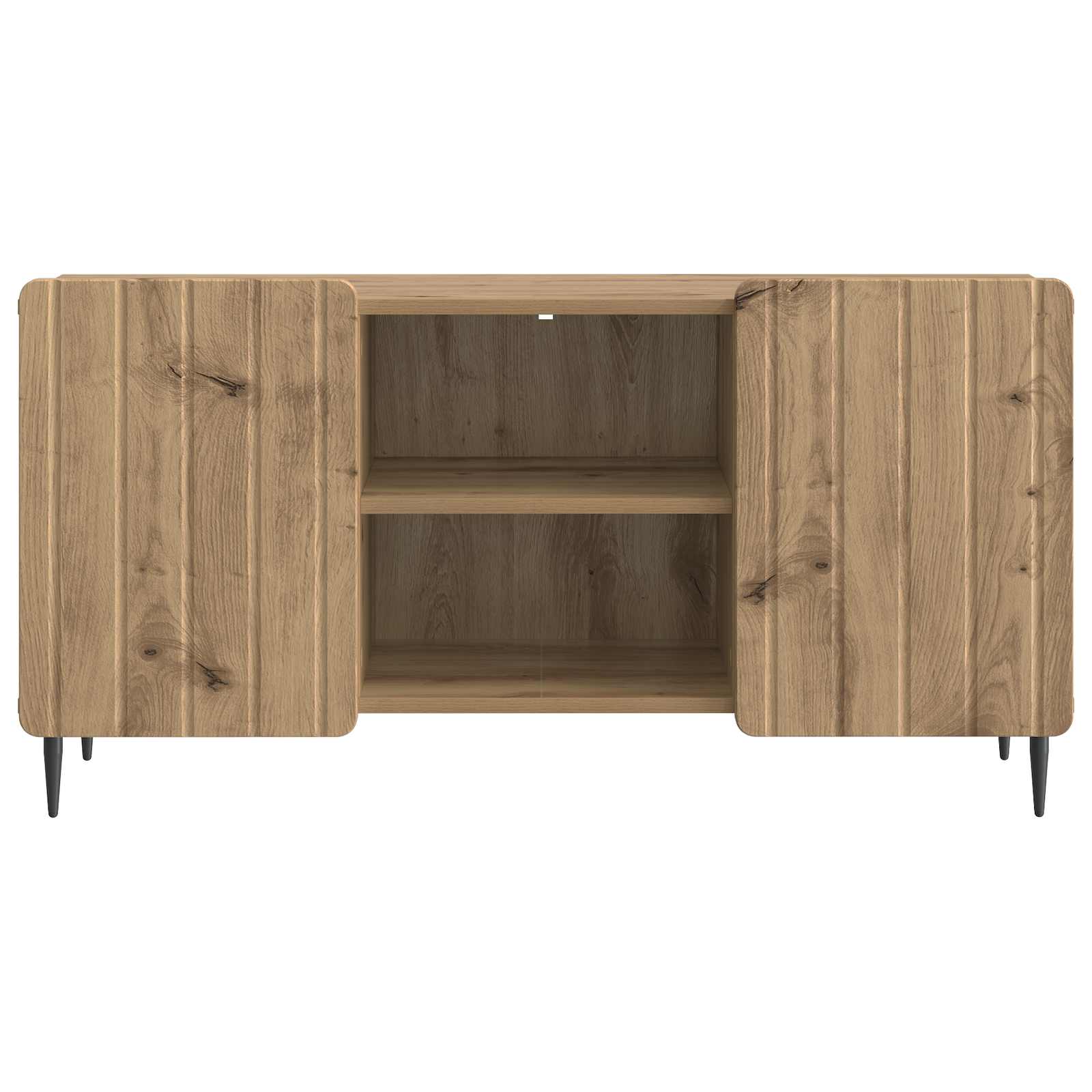TV-kast Artisanaal eiken 102 x 34,5 x 52 cm Bewerkt hout