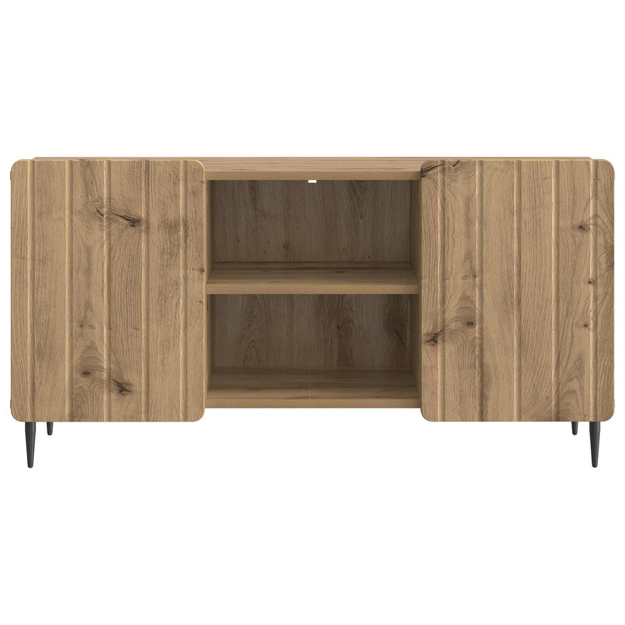 TV-kast Artisanaal eiken 102 x 34,5 x 52 cm Bewerkt hout