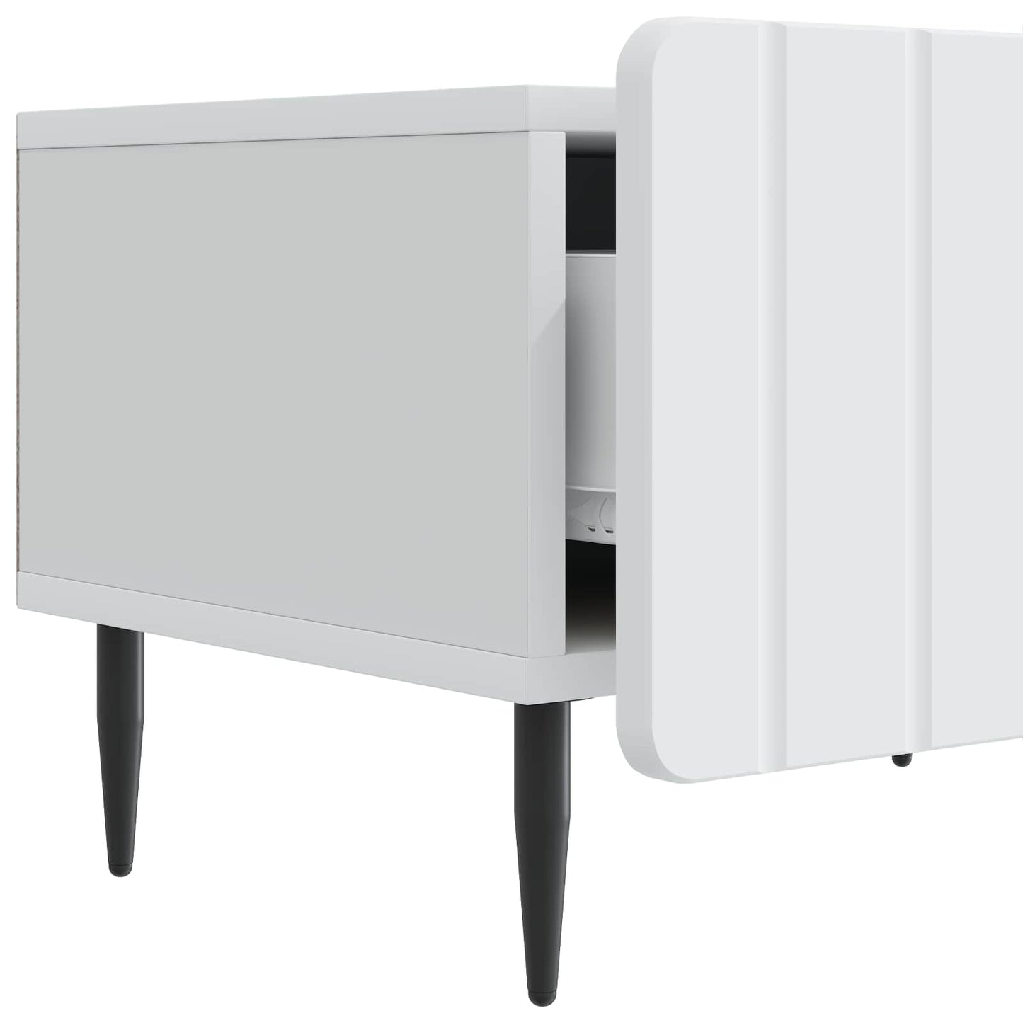 TV-kast met lade Wit 147 x 34,5 x 32 cm Bewerkt hout
