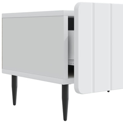 TV-kast met lade Wit 147 x 34,5 x 32 cm Bewerkt hout