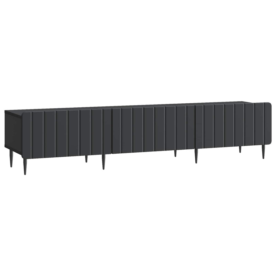TV-kast met lade Zwart 147 x 34,5 x 32 cm Bewerkt hout