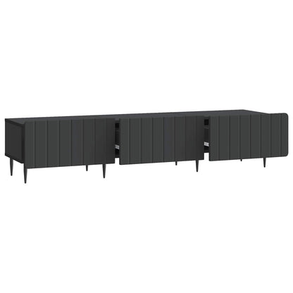 TV-kast met lade Zwart 147 x 34,5 x 32 cm Bewerkt hout