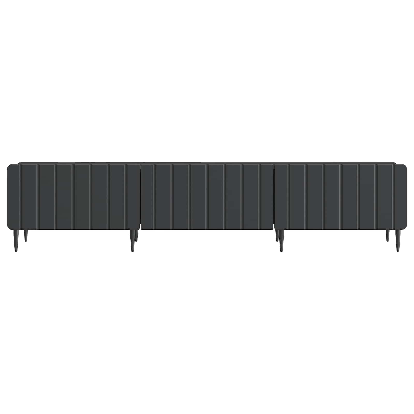 TV-kast met lade Zwart 147 x 34,5 x 32 cm Bewerkt hout