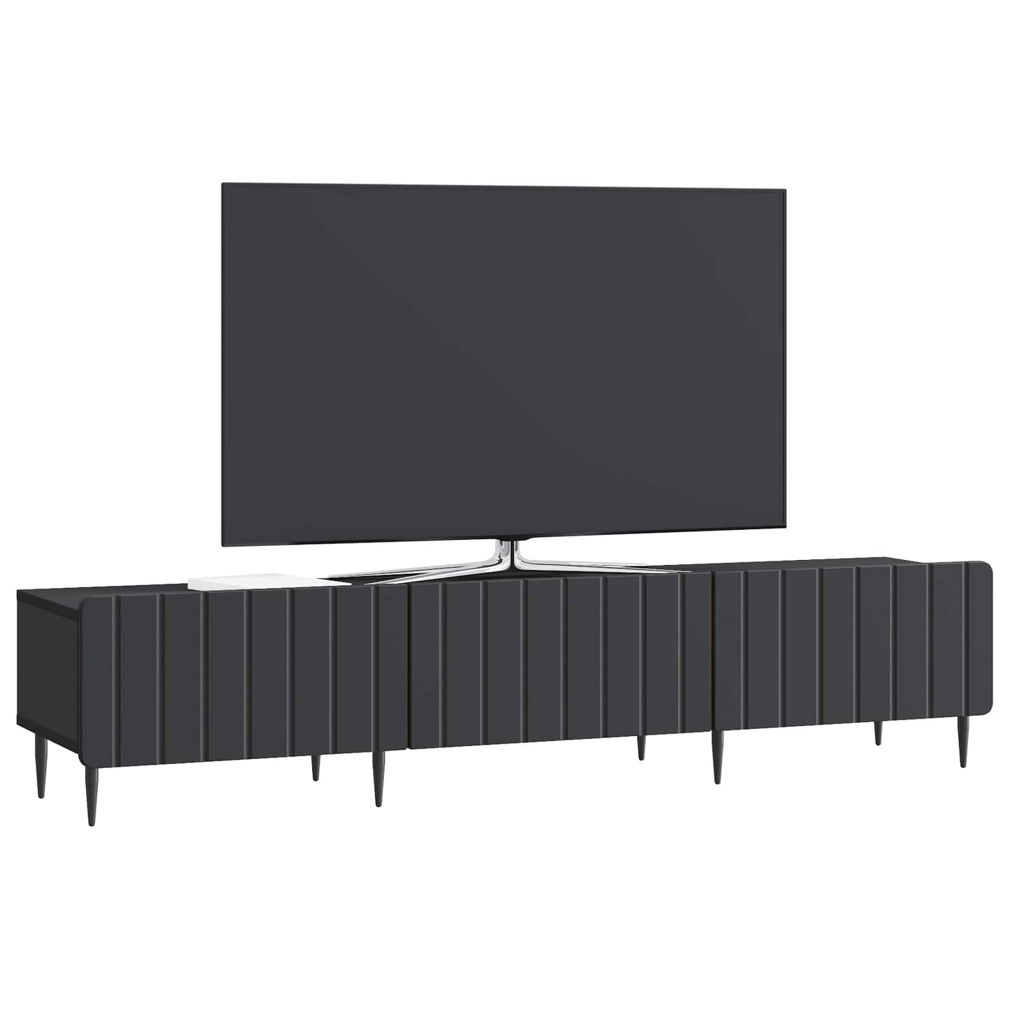 TV-kast met lade Zwart 147 x 34,5 x 32 cm Bewerkt hout