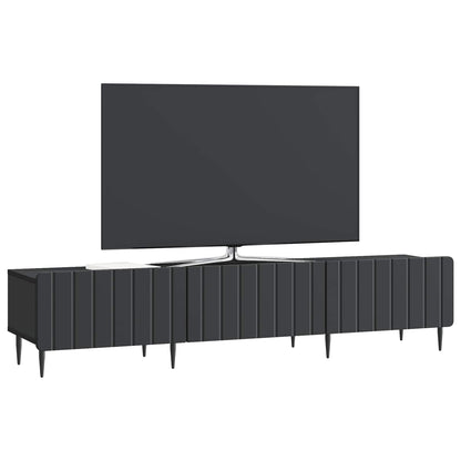 TV-kast met lade Zwart 147 x 34,5 x 32 cm Bewerkt hout