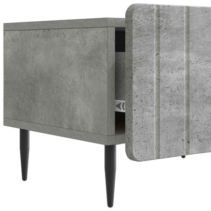 TV-kast met lade Betongrijs 147 x 34,5 x 32 cm Bewerkt hout