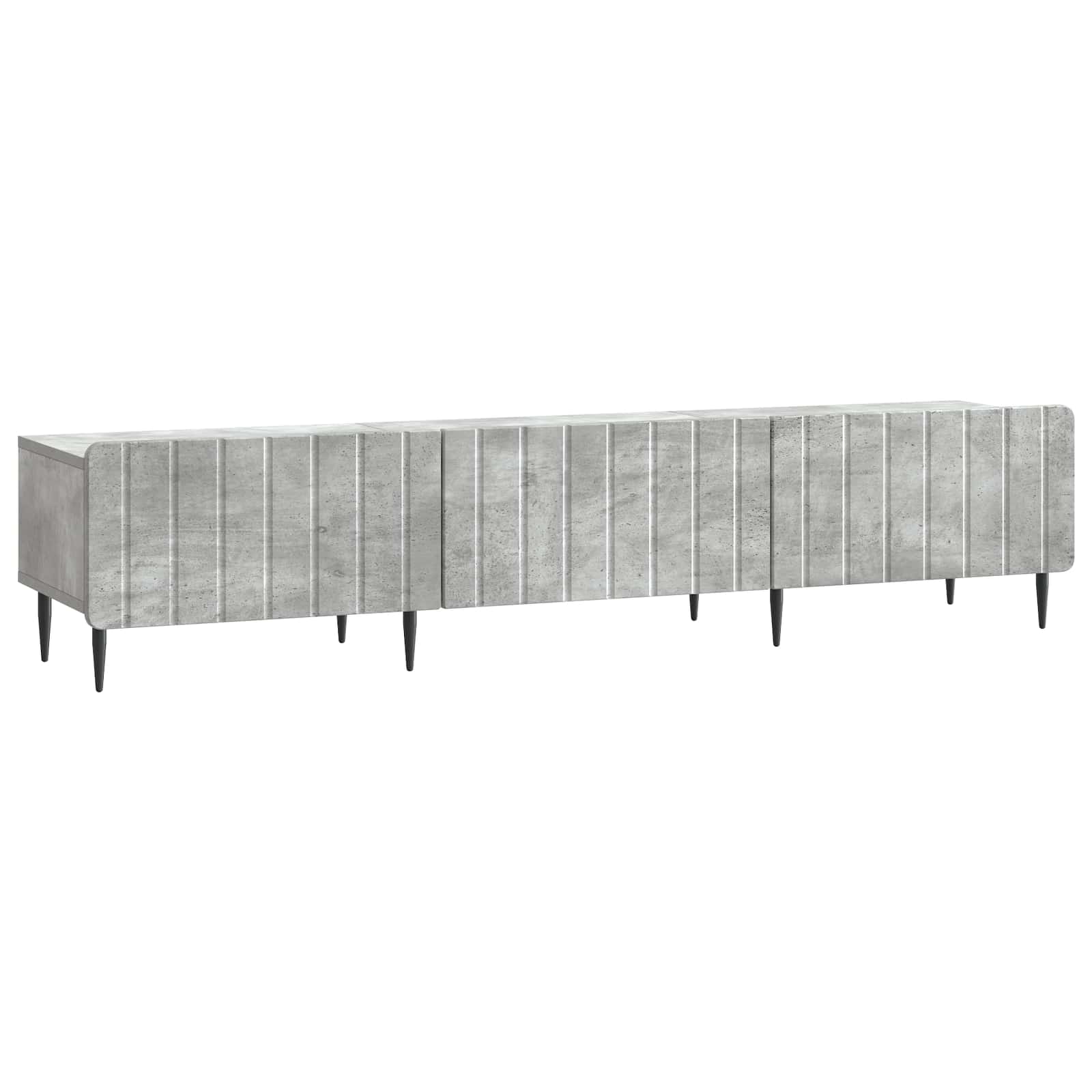 TV-kast met lade Betongrijs 147 x 34,5 x 32 cm Bewerkt hout