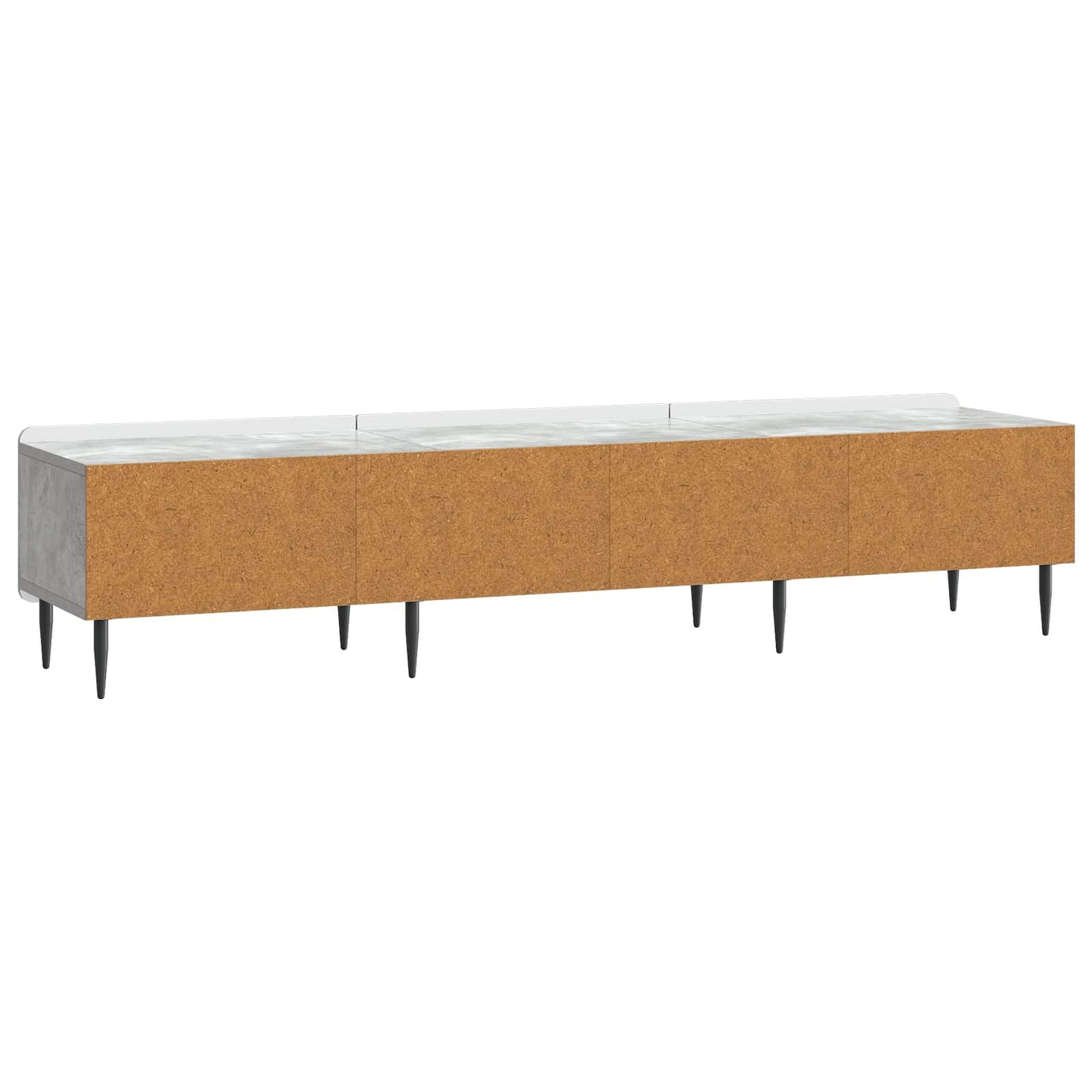 TV-kast met lade Betongrijs 147 x 34,5 x 32 cm Bewerkt hout