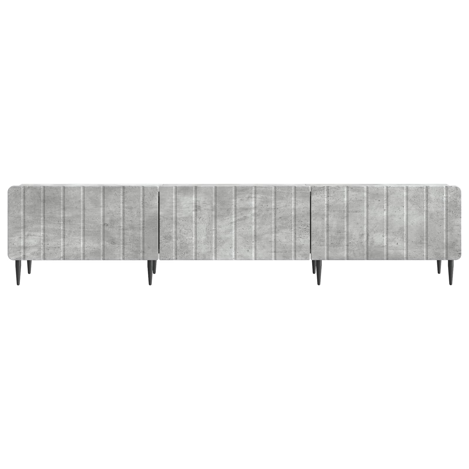 TV-kast met lade Betongrijs 147 x 34,5 x 32 cm Bewerkt hout
