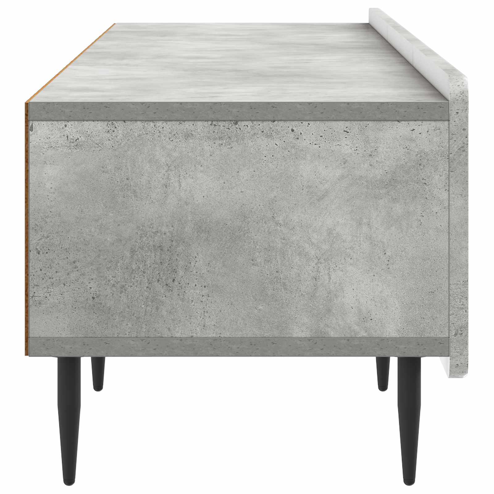 TV-kast met lade Betongrijs 147 x 34,5 x 32 cm Bewerkt hout