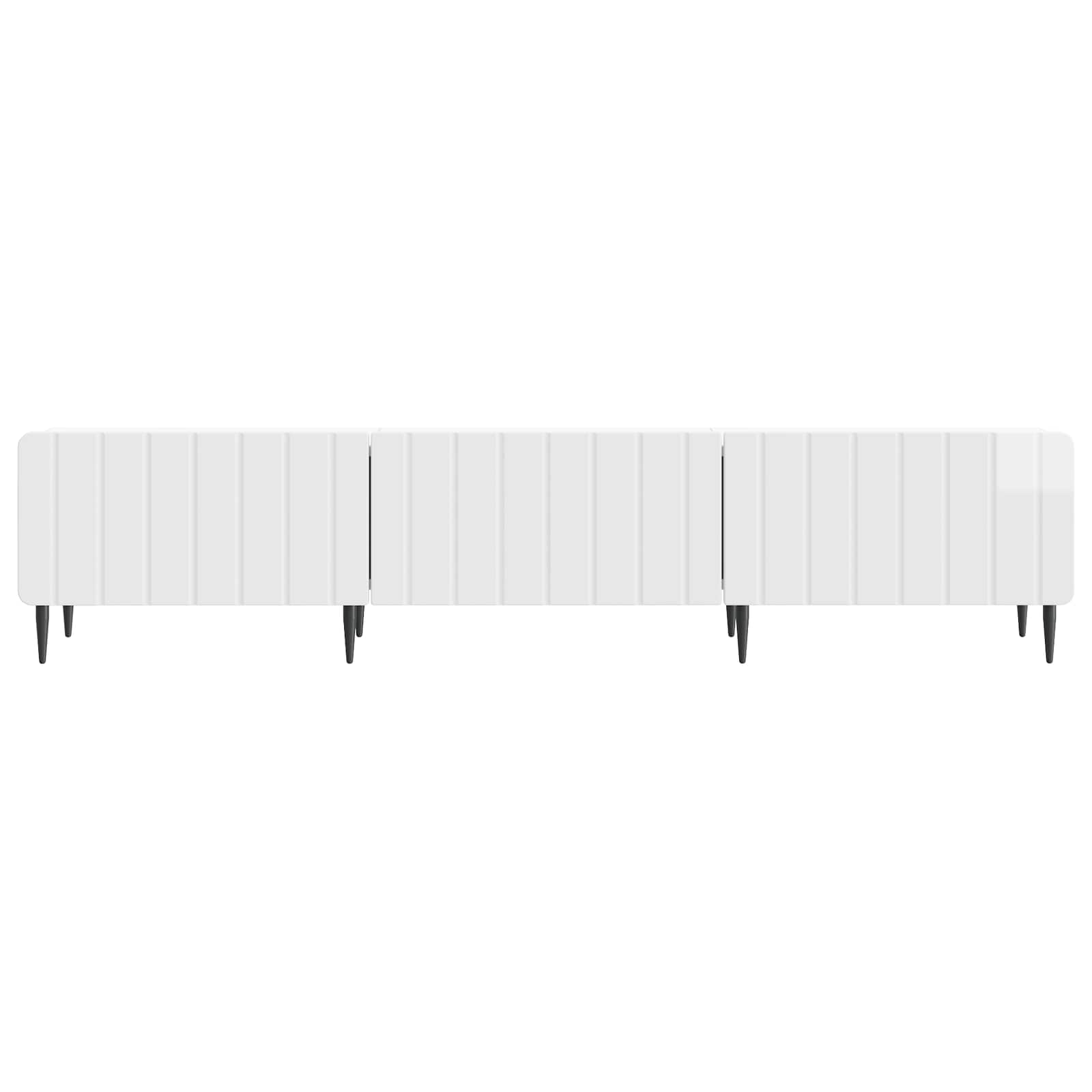 TV-kast met lade Hoogglans Wit 147 x 34,5 x 32 cm Bewerkt hout