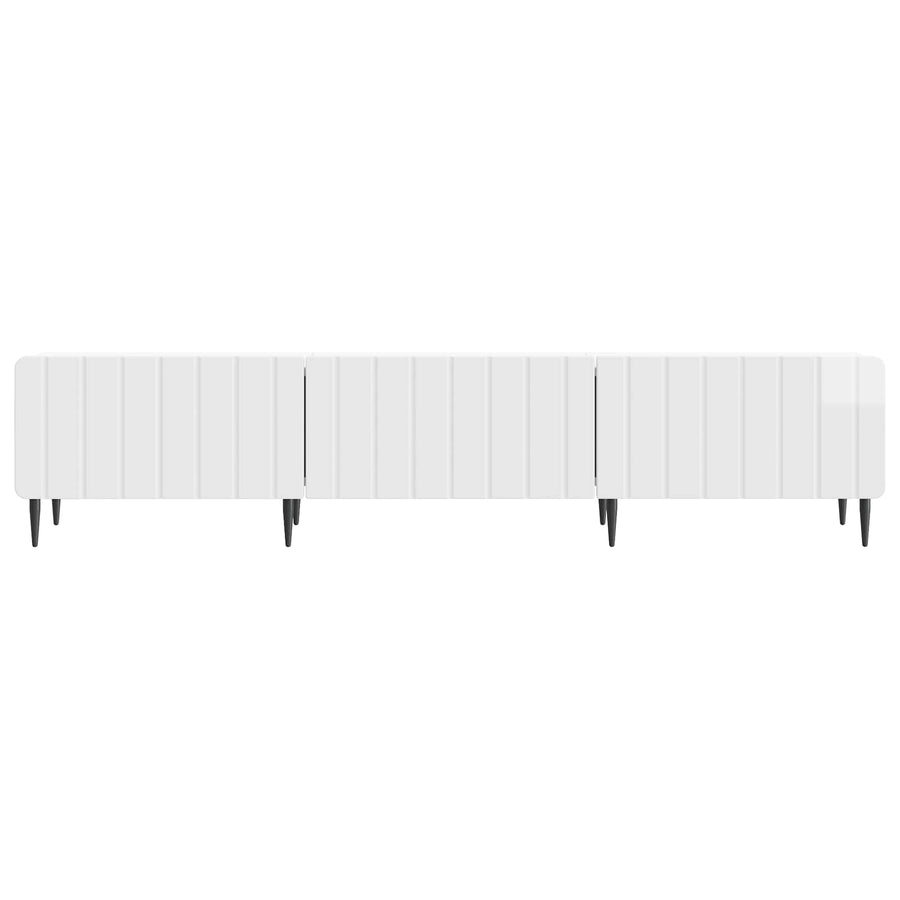 TV-kast met lade Hoogglans Wit 147 x 34,5 x 32 cm Bewerkt hout