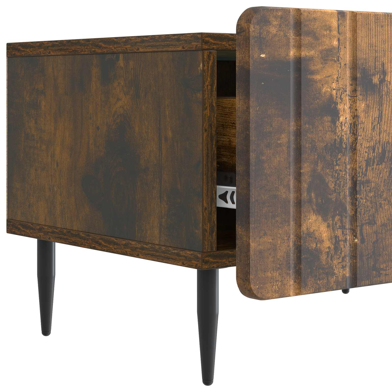 TV-kast met lade Gerookt eiken 147 x 34,5 x 32 cm Bewerkt hout