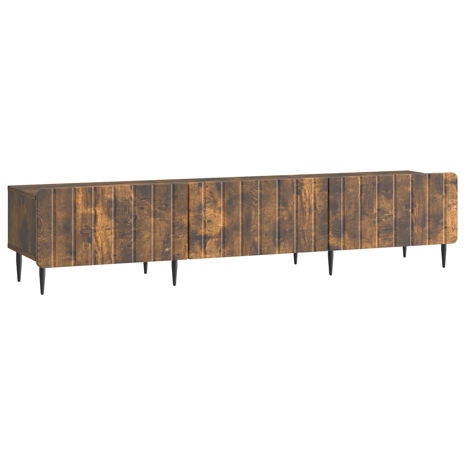 TV-kast met lade Gerookt eiken 147 x 34,5 x 32 cm Bewerkt hout