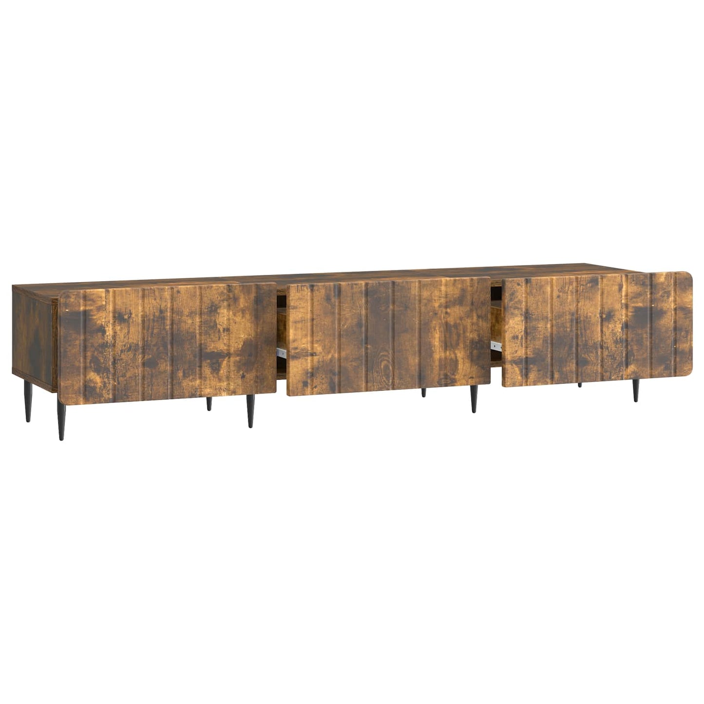 TV-kast met lade Gerookt eiken 147 x 34,5 x 32 cm Bewerkt hout