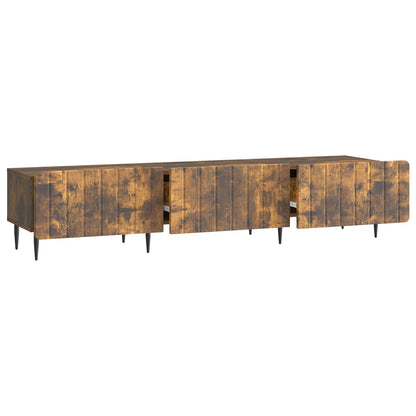 TV-kast met lade Gerookt eiken 147 x 34,5 x 32 cm Bewerkt hout
