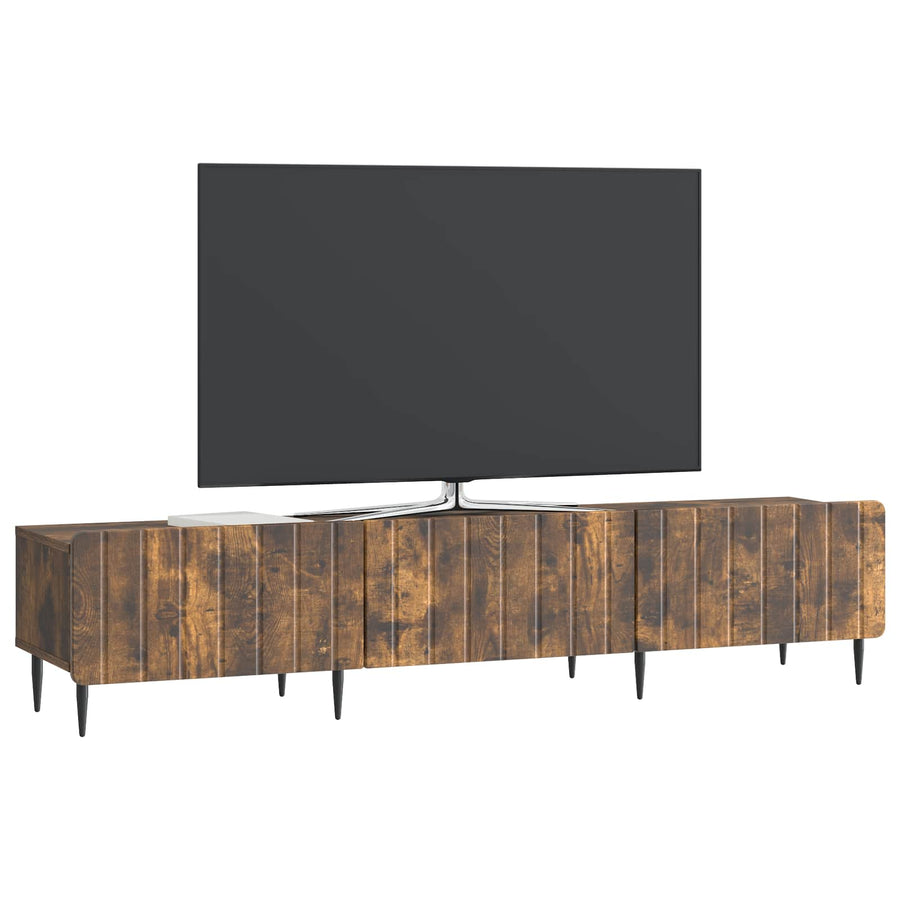 TV-kast met lade Gerookt eiken 147 x 34,5 x 32 cm Bewerkt hout