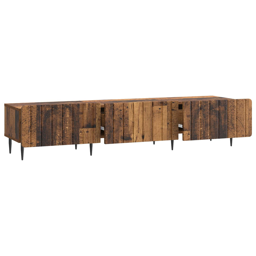 TV-kast met lade Oud hout 147 x 34,5 x 32 cm Bewerkt hout