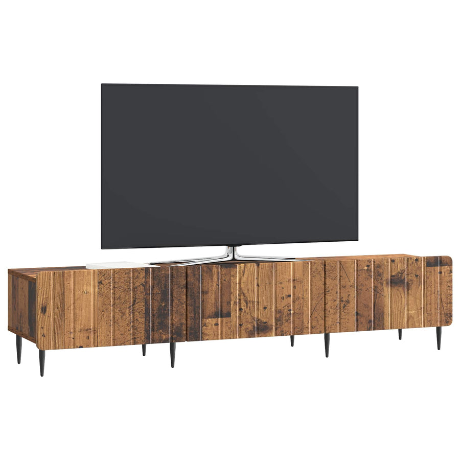 TV-kast met lade Oud hout 147 x 34,5 x 32 cm Bewerkt hout
