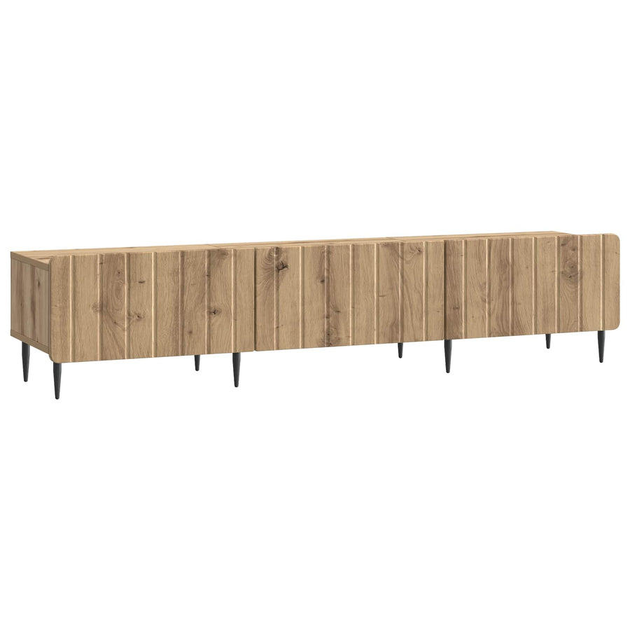 TV-kast Artisanaal eiken 147 x 34,5 x 32 cm Bewerkt hout
