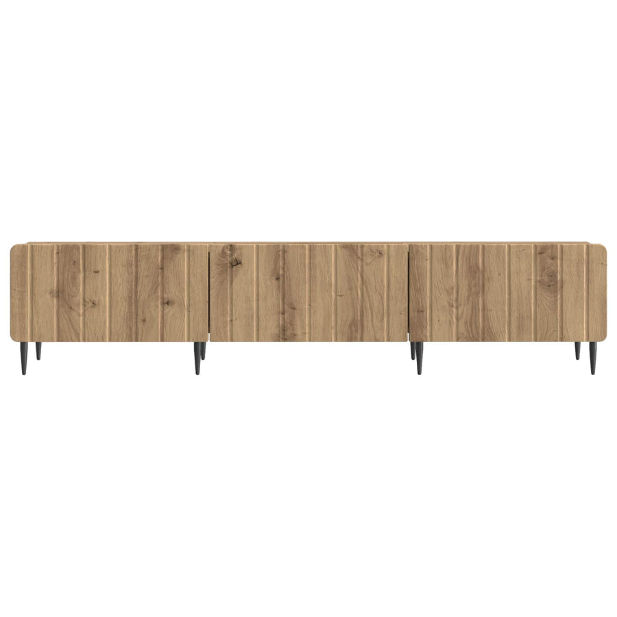 TV-kast Artisanaal eiken 147 x 34,5 x 32 cm Bewerkt hout
