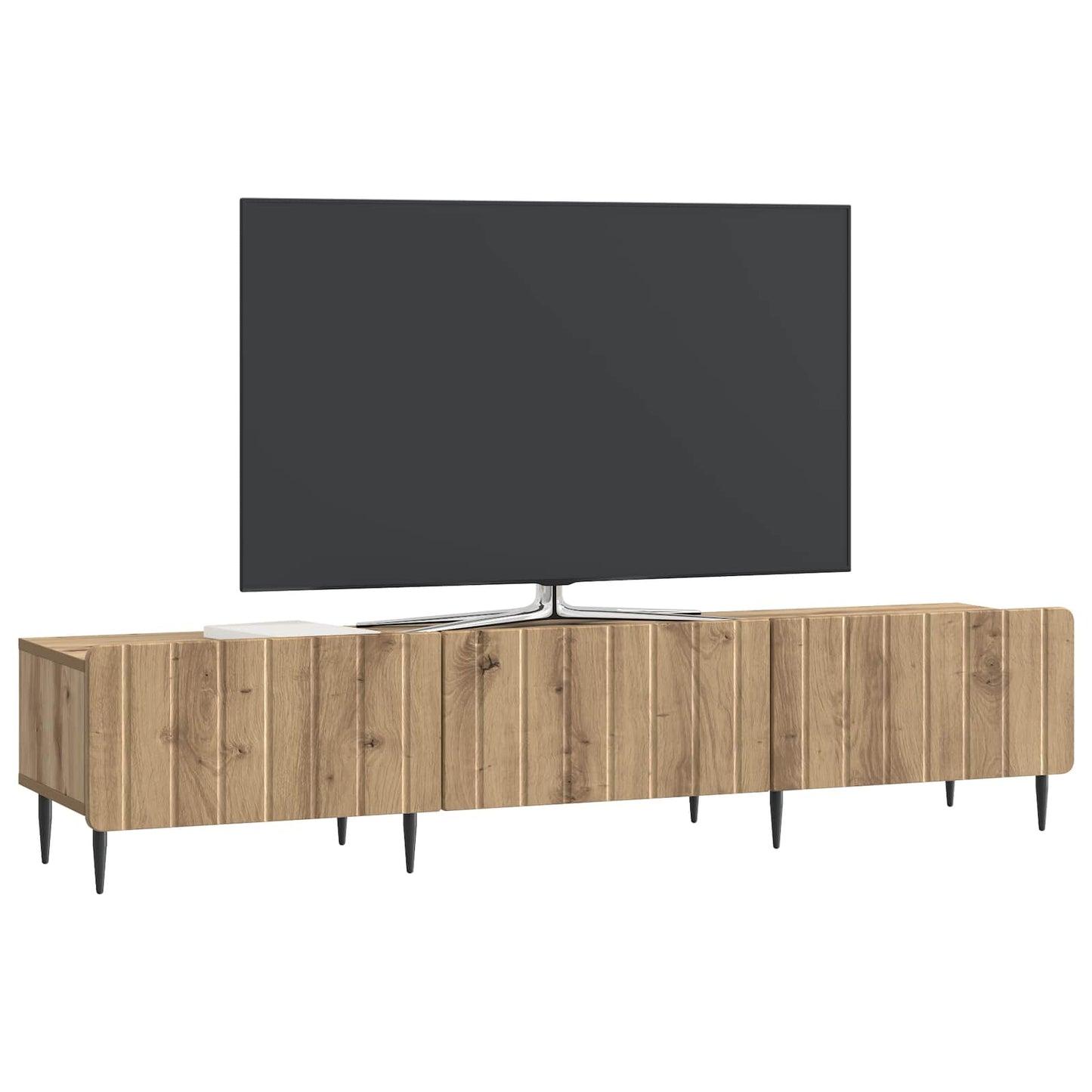 TV-kast Artisanaal eiken 147 x 34,5 x 32 cm Bewerkt hout