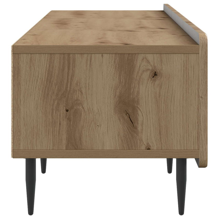 TV-kast Artisanaal eiken 147 x 34,5 x 32 cm Bewerkt hout