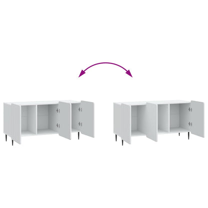 TV-kast Wit 99 x 34,5 x 52 cm Bewerkt hout