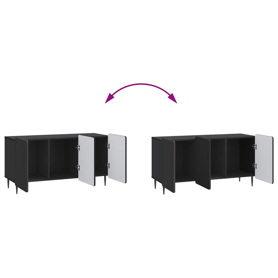 TV-kast Zwart 99 x 34,5 x 52 cm Bewerkt hout