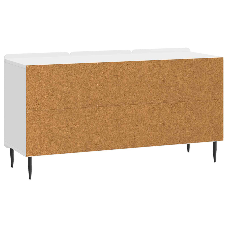 TV-kast Hoogglans Wit 99 x 34,5 x 52 cm Bewerkt hout