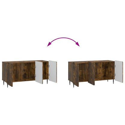 TV-kast Gerookt eiken 99 x 34,5 x 52 cm Bewerkt hout